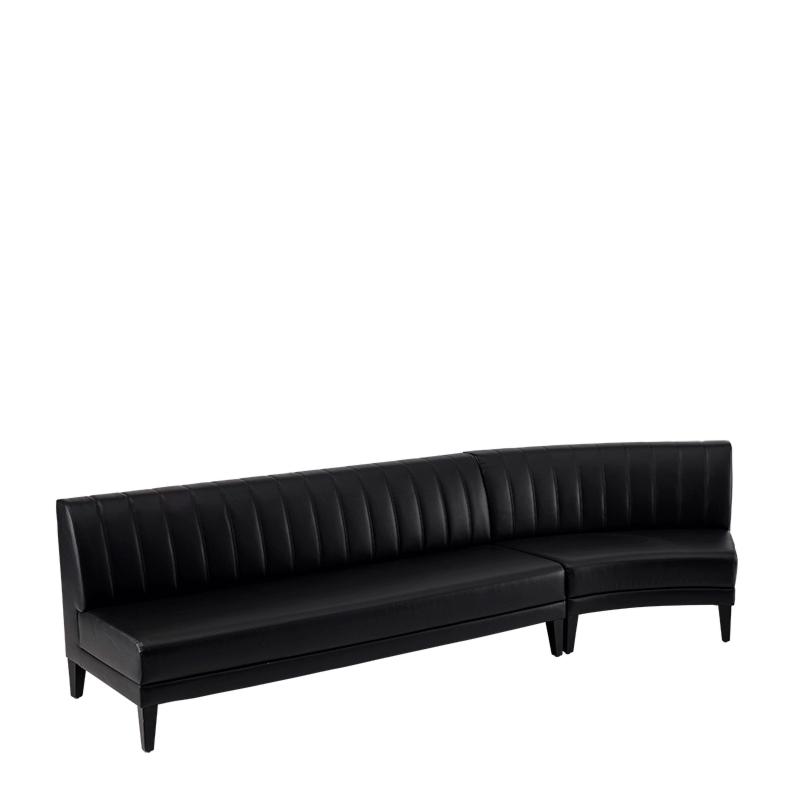 Infinito F Curved Sofa in Black