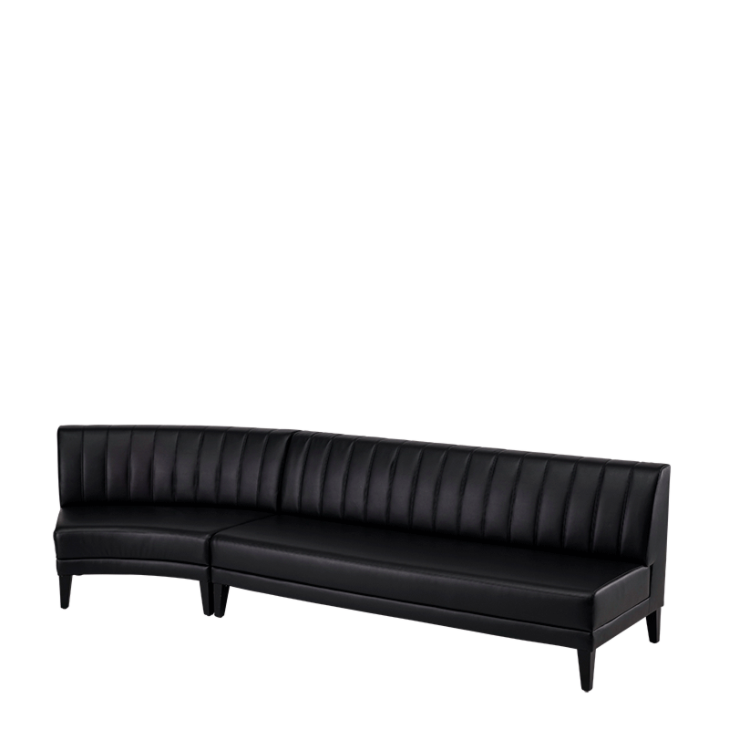 Infinito F Curved Sofa in Black