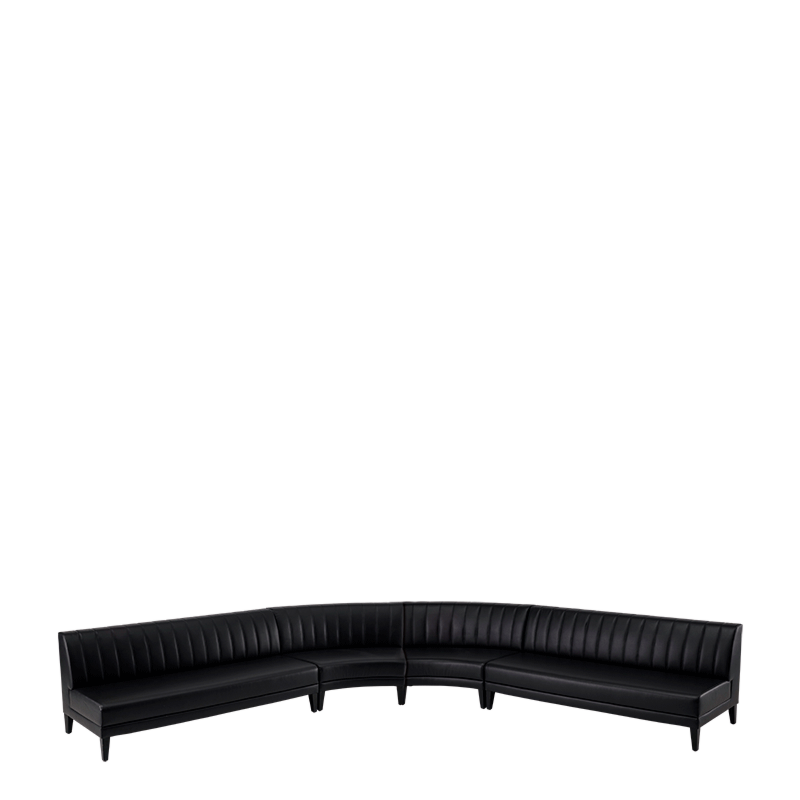 Infinito F Curved Sofa in Black