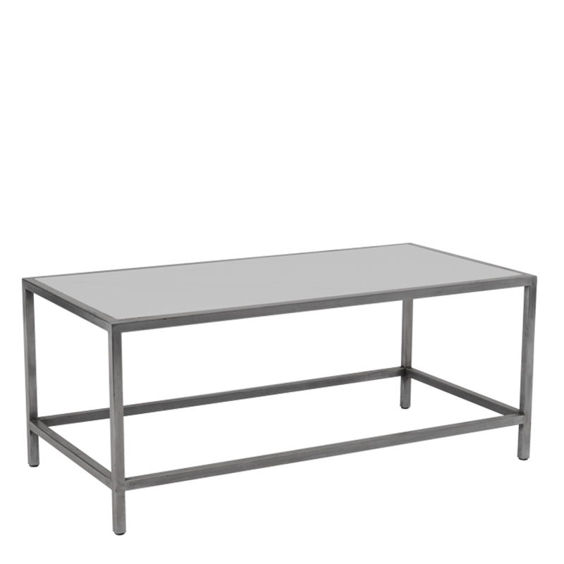 Unico Rectangular Coffee Table - Steel Frame - Coloured Top