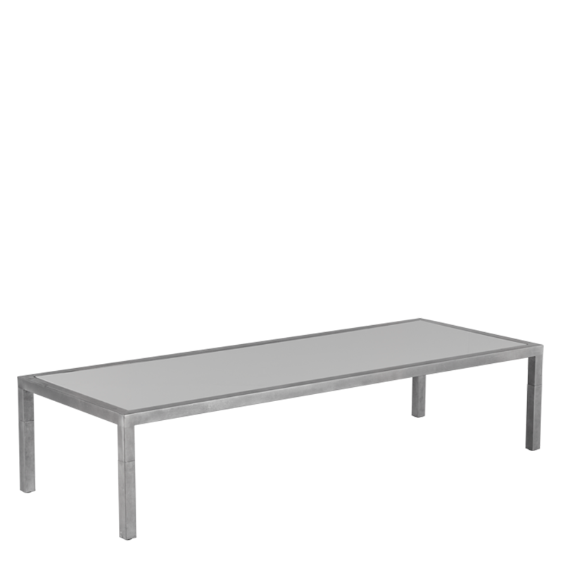 Unico Rectangular Max Coffee Table - Steel Frame - Coloured Top