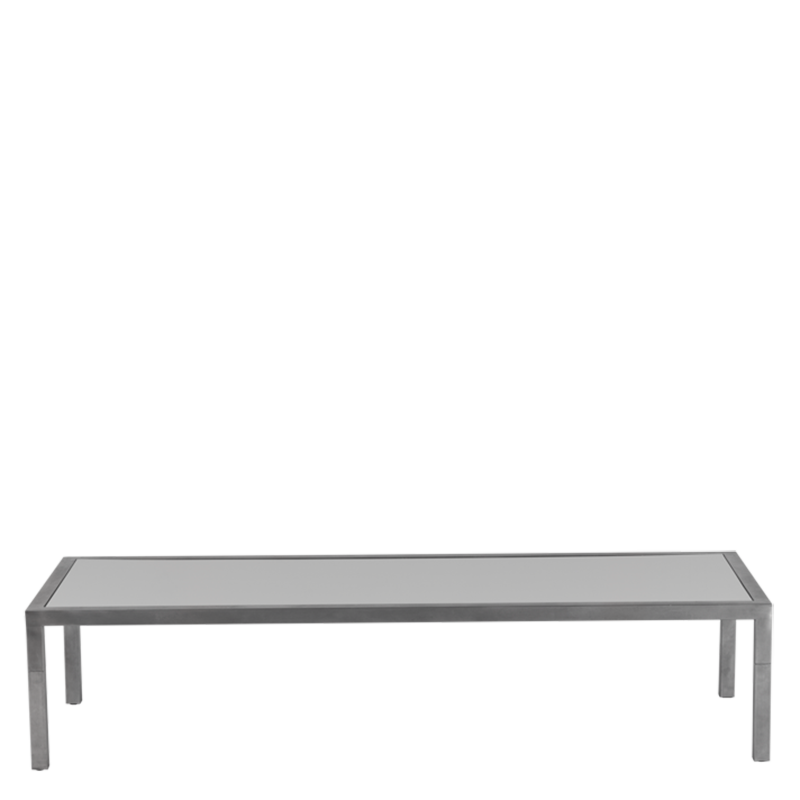 Unico Rectangular Max Coffee Table - Steel Frame - Coloured Top