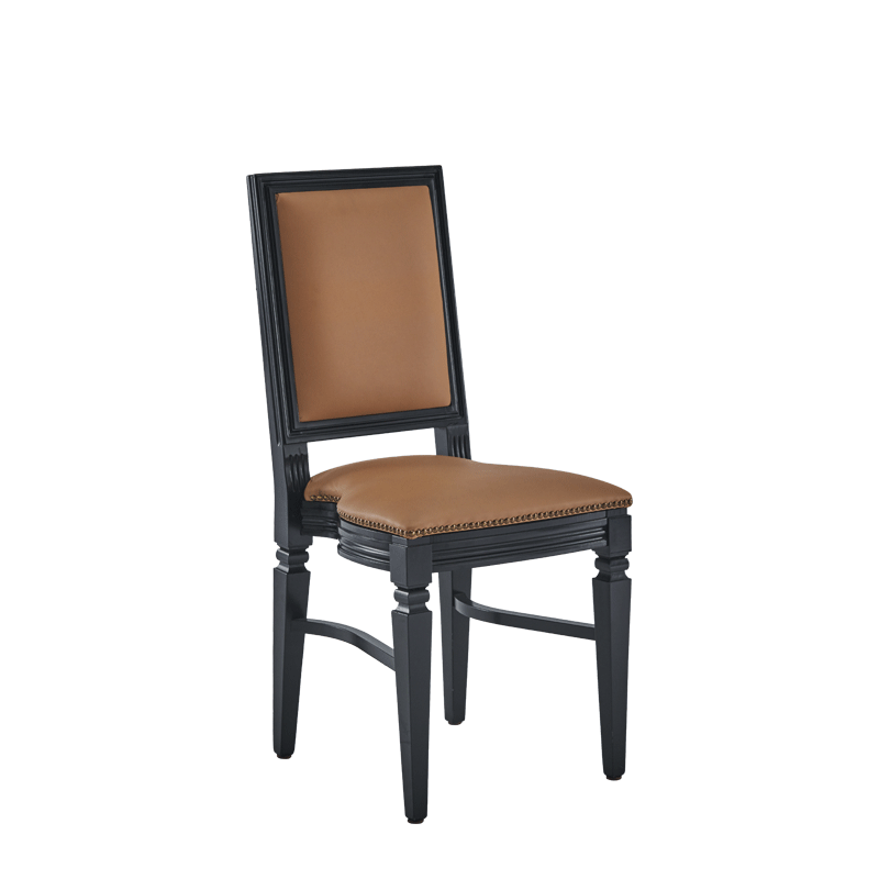 CKC Chair in Black with Caramel Seat Pad