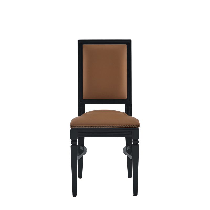 CKC Chair in Black with Caramel Seat Pad