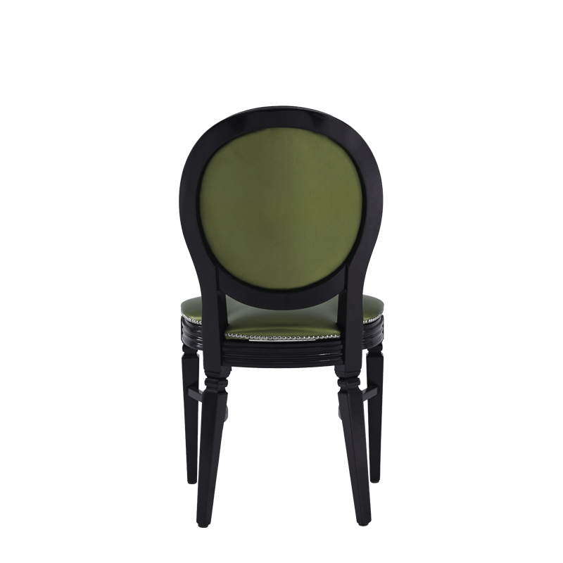 Chandelle Chair in Black with Chartreuse Green Seat Pad