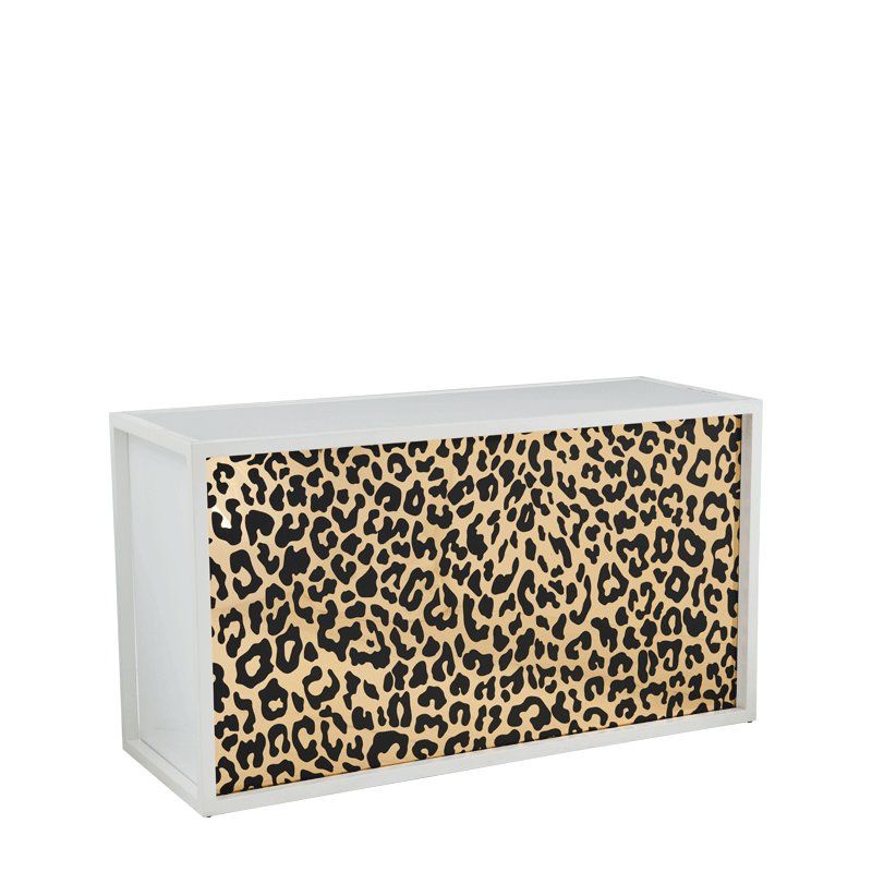 Unico Bar with White Frame with Cheetah Print and White Panels