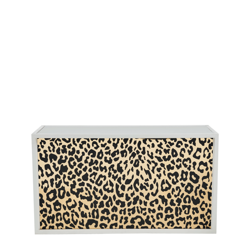 Unico Bar with White Frame with Cheetah Print and White Panels