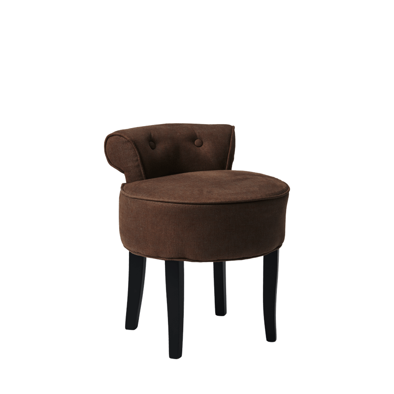 Belgravia Ottoman in Chocolate Fabric