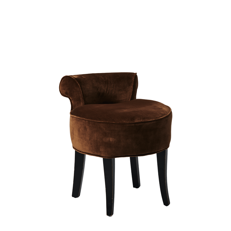 Belgravia Ottoman in Chocolate Brown Velvet