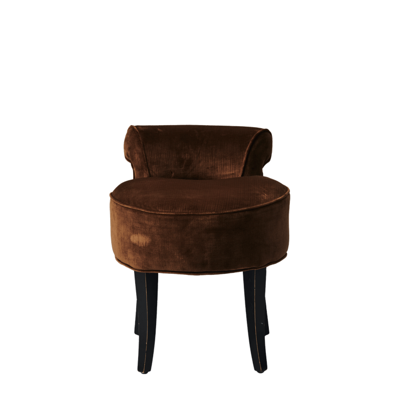 Belgravia Ottoman in Chocolate Brown Velvet