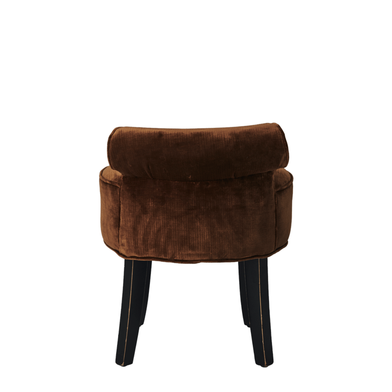 Belgravia Ottoman in Chocolate Brown Velvet