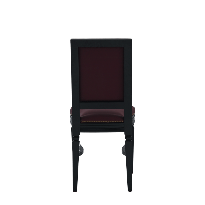 CKC Chair in Black with Claret Wine Seat Pad