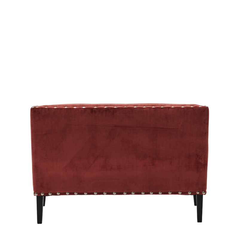 Dilano Sofa in Coral Red Velvet