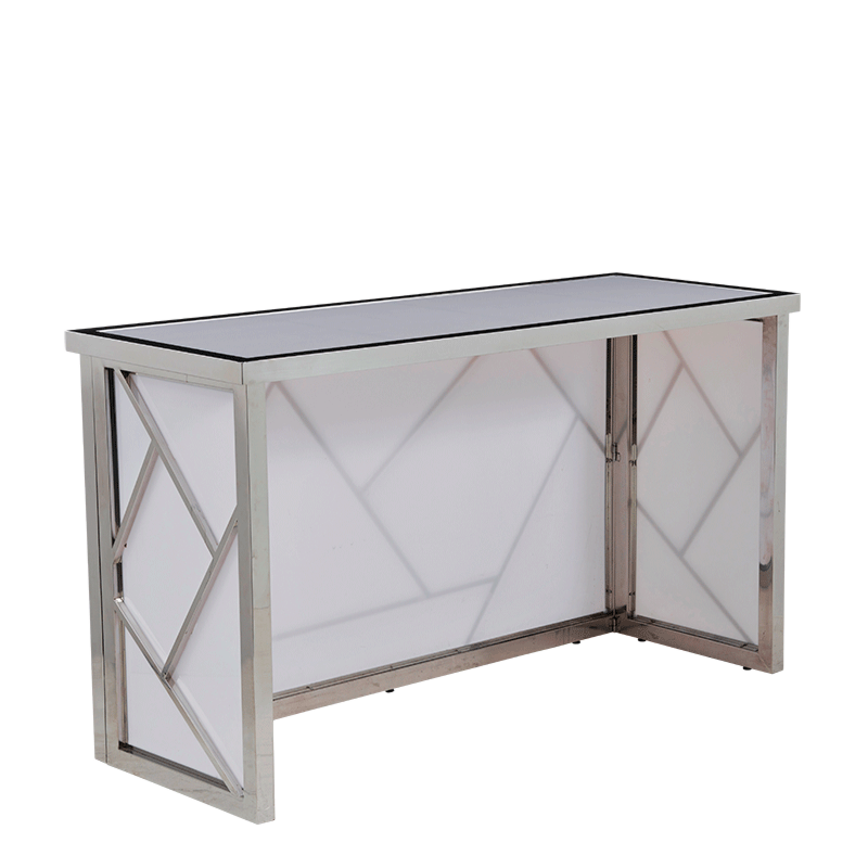 Mondrian Bar in Silver with White Panels