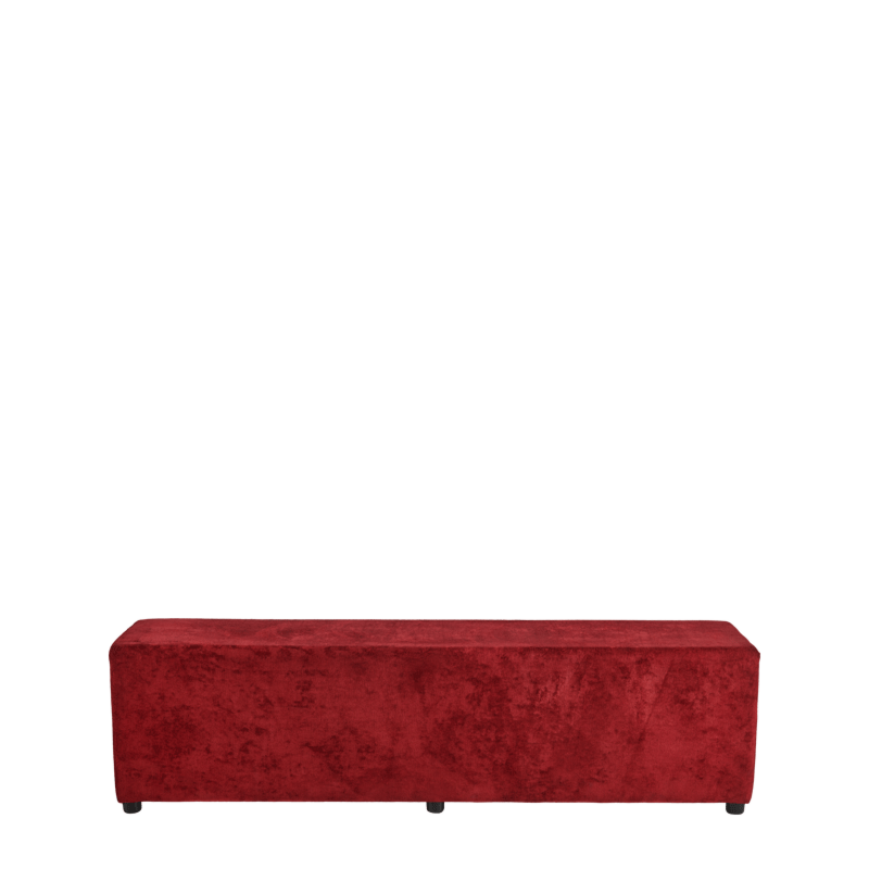 Rochelle Bench in Crimson Red Velvet