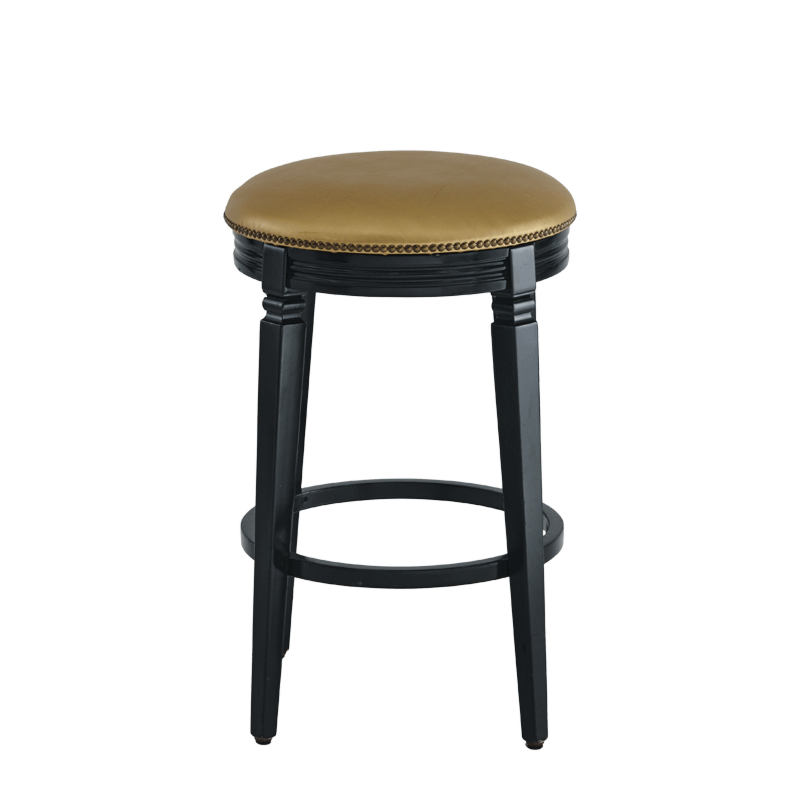 Beli Bar Stool Black with Gold Seat Pad