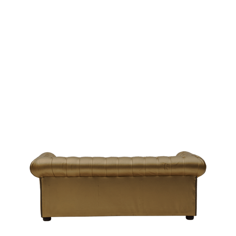 Chesterfield Leather Sofa in Gold 7ft