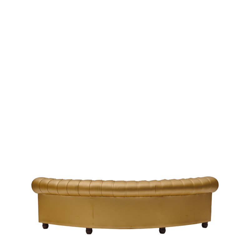 Chesterfield Curved Sofa in Gold