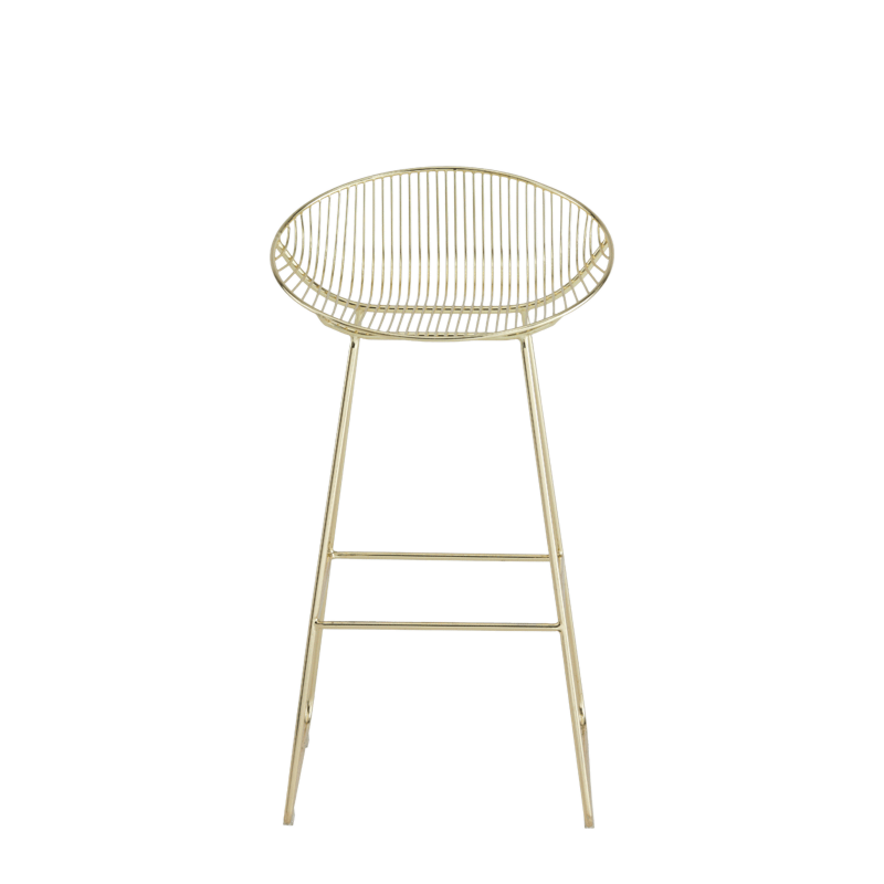 Gianni Round Bar Stool in Gold