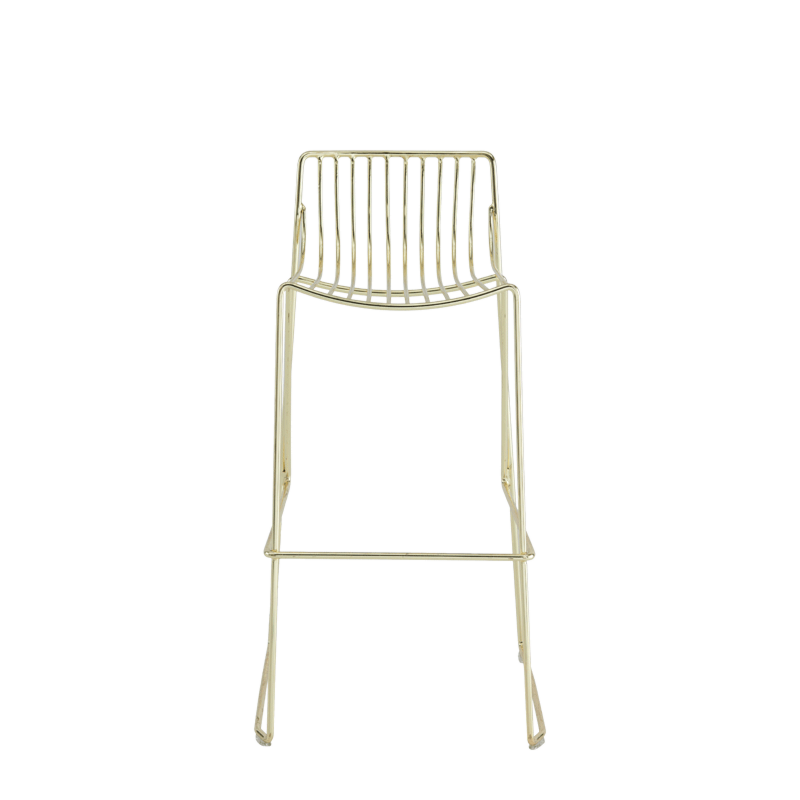 Gianni Square Bar Stool in Gold