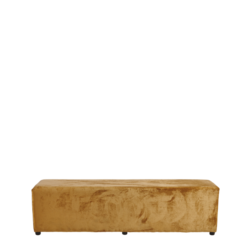 Rochelle Bench in Gold Velvet
