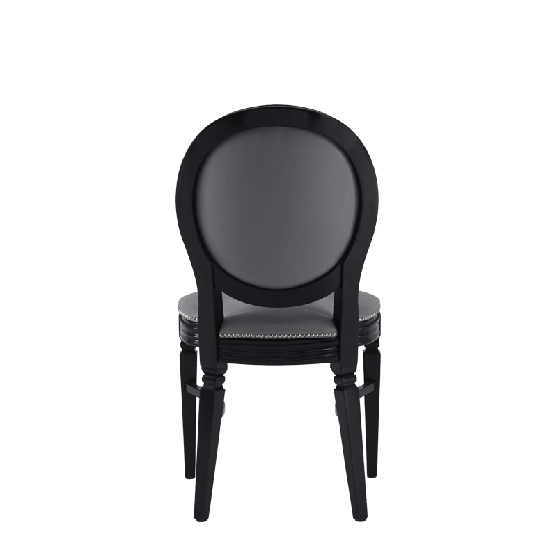 Chandelle Chair in Black with Grey Seat Pad
