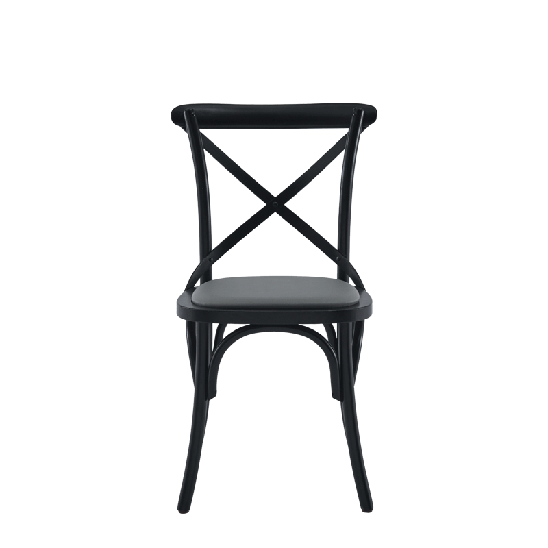 Coco Chair in Black with Grey Seat Pad