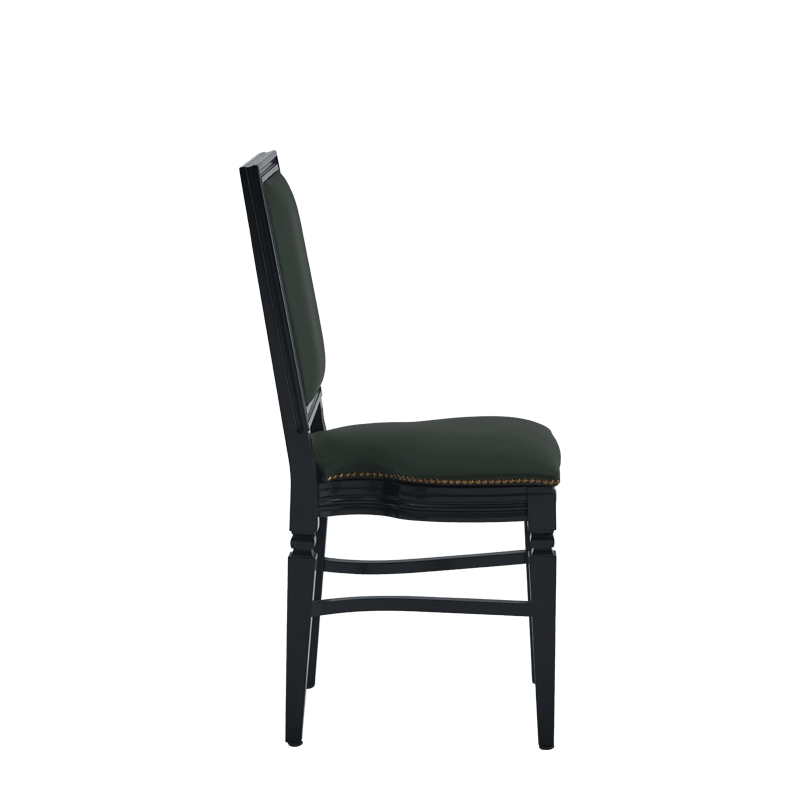 CKC Chair in Black with Hunter Green Seat Pad