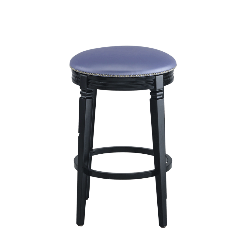 Beli Bar Stool Black with Lavender Seat Pad