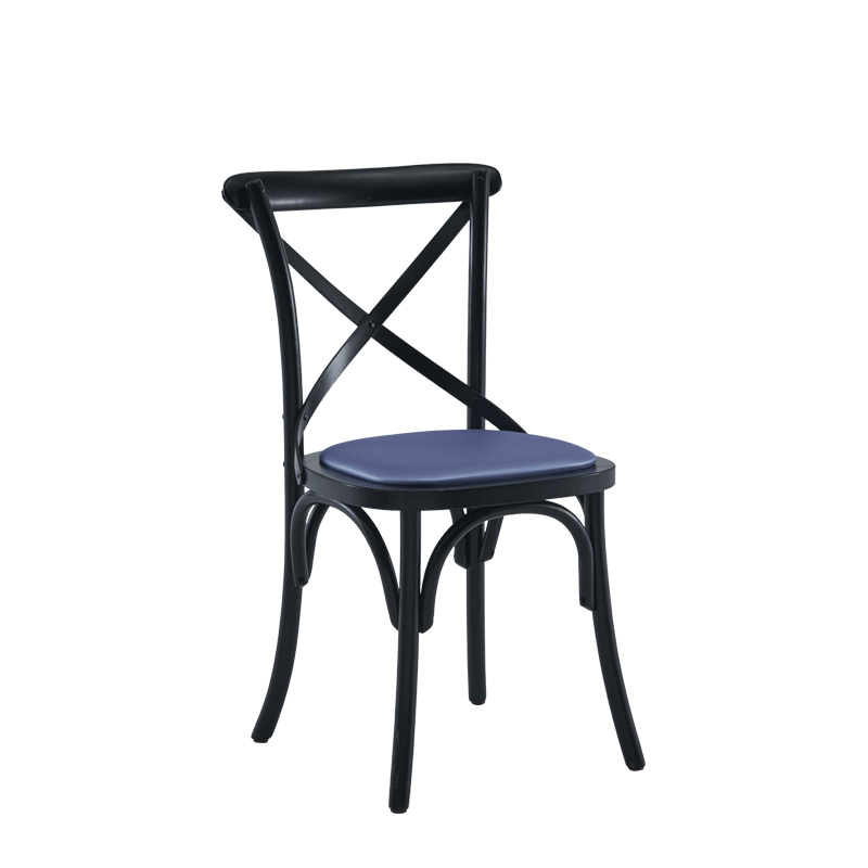 Coco Chair in Black with Lavender Seat Pad