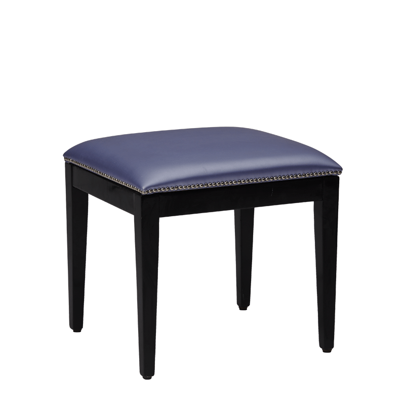 Divano Ottoman in Black with Lavender Seat Pad
