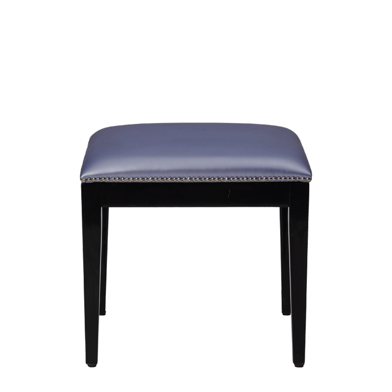 Divano Ottoman in Black with Lavender Seat Pad