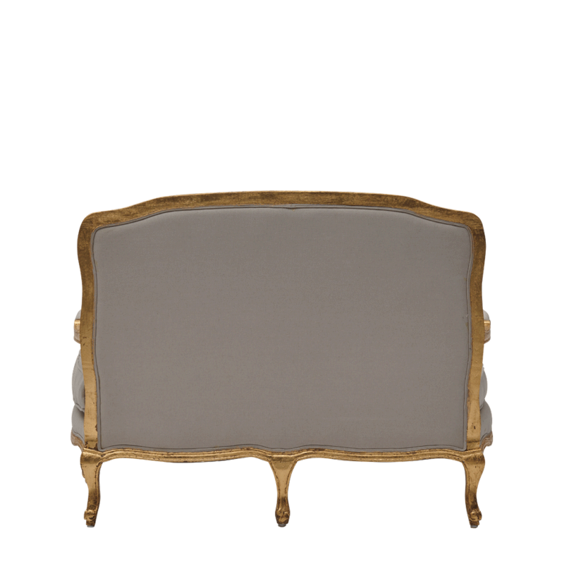 Paris Settee Sofa in Gold upholstered in Linen
