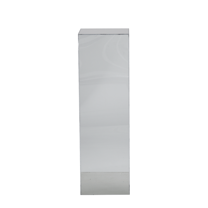 Seattle Plinth in Silver Mirror - 14.5” x 14.5” x 47”
