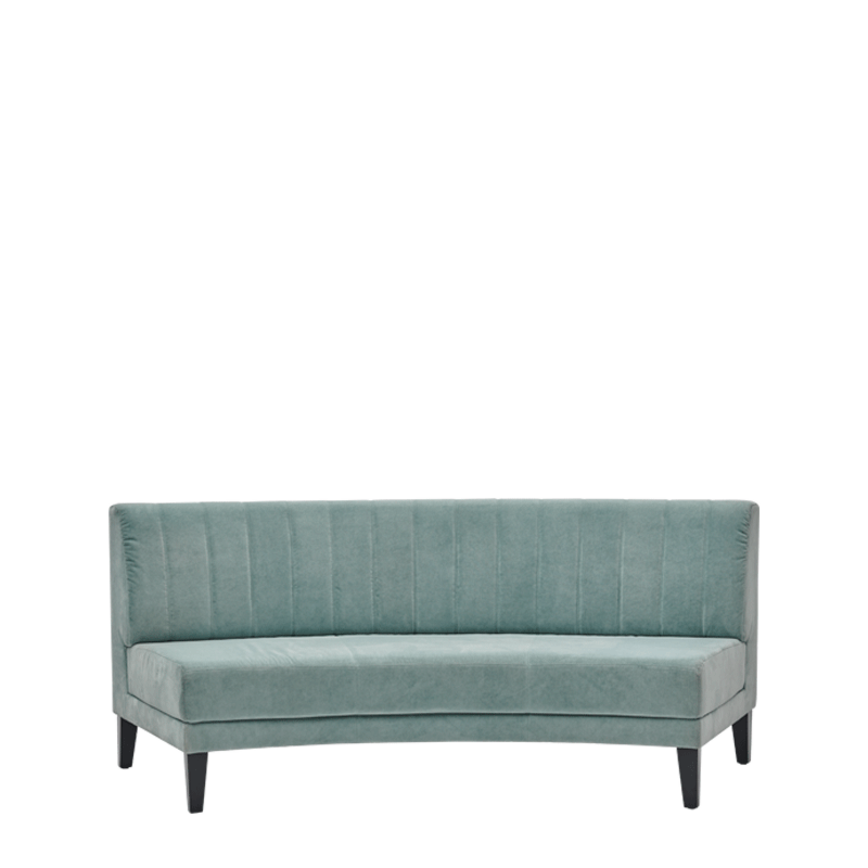Infinito E Curved Sofa in Seafoam Green