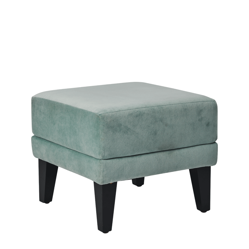 Infinito K Small Square Ottoman in Seafoam Green
