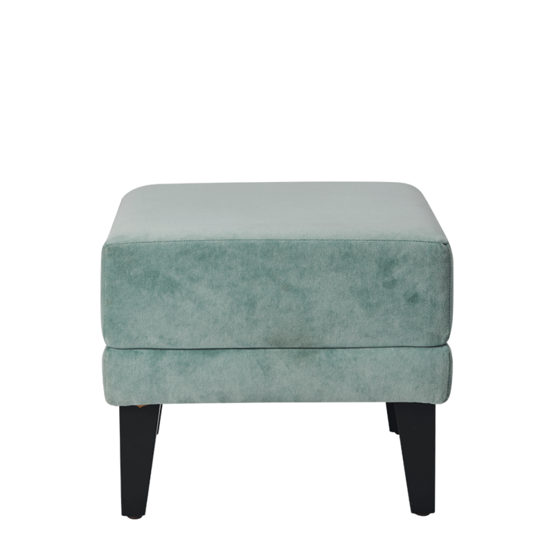 Infinito K Small Square Ottoman in Seafoam Green
