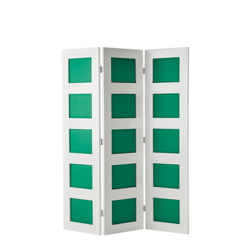 CKC Screen in White with Seagreen Panels
