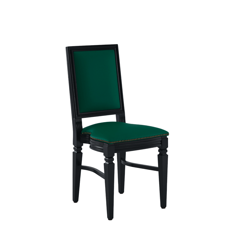CKC Chair in Black with Sea Green Seat Pad