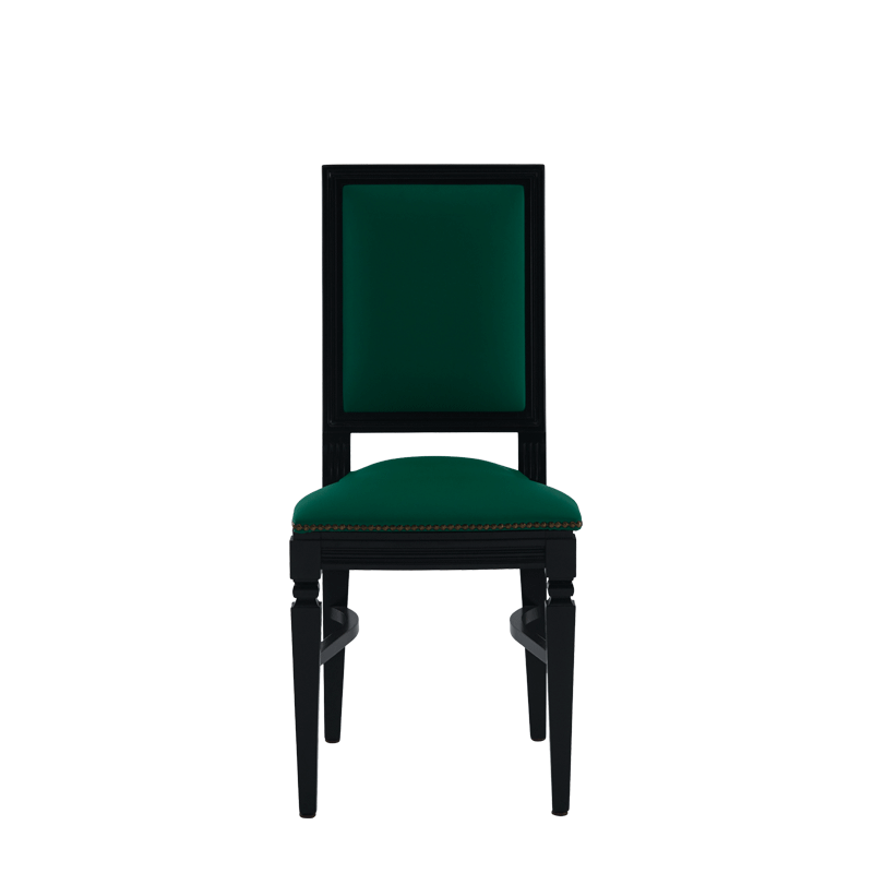 CKC Chair in Black with Sea Green Seat Pad