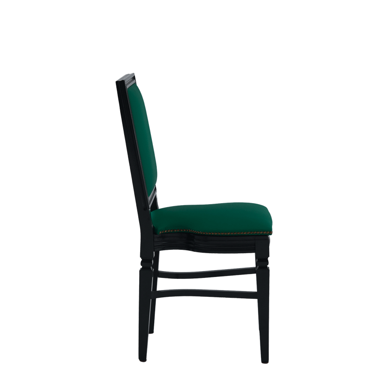 CKC Chair in Black with Sea Green Seat Pad