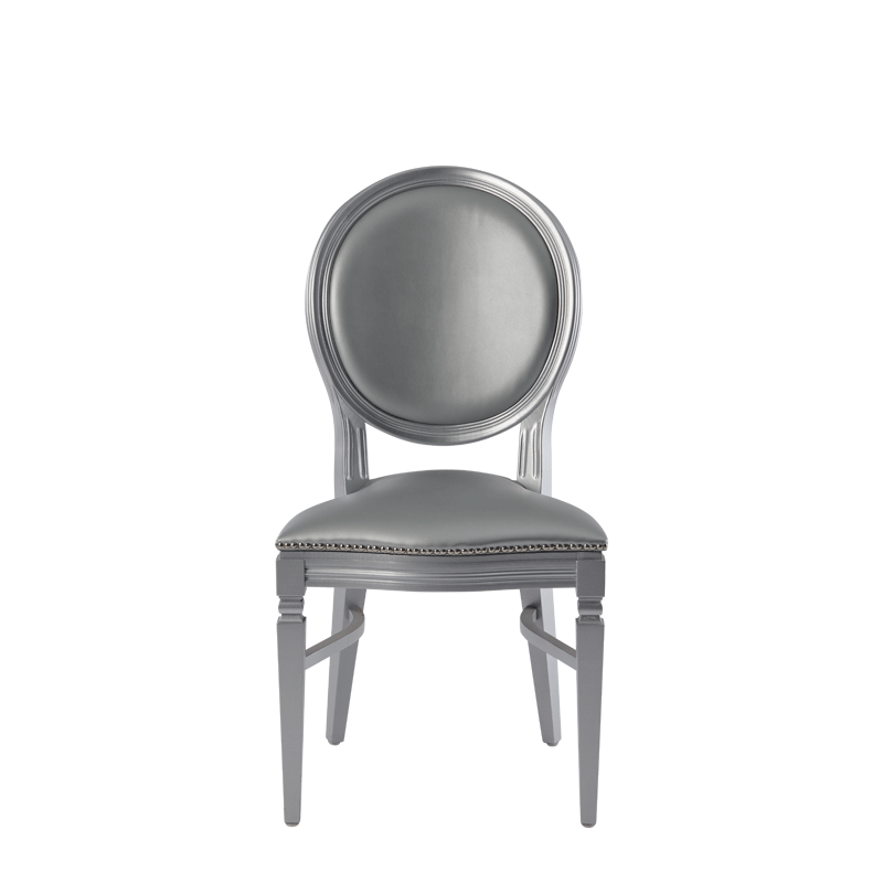 Chandelle Chair in Silver with Silver Seat Pad