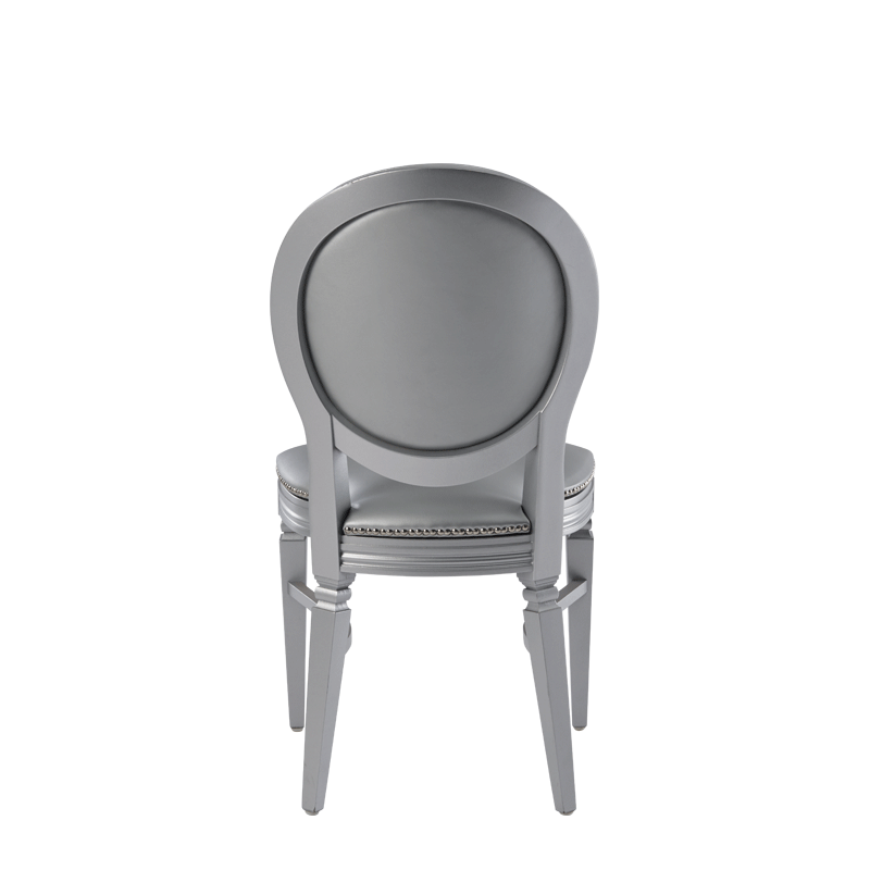 Chandelle Chair in Silver with Silver Seat Pad