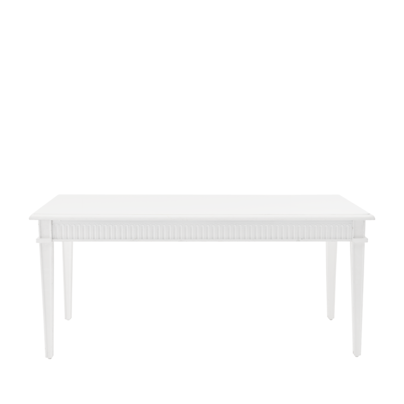 Sandstone Rectangular Dining Table in White