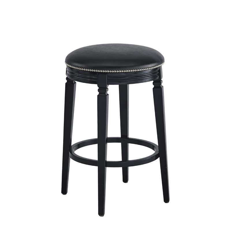 Beli Bar Stool with Black Frame and Slate Seat Pad