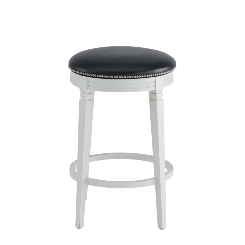 Beli Bar Stool White with Slate Seat Pad