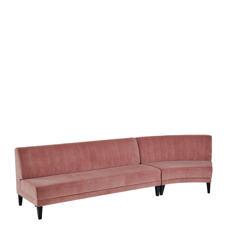 Infinito A Straight Sofa in Soft Pink