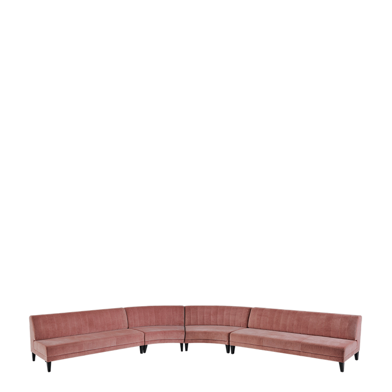 Infinito A Straight Sofa in Soft Pink
