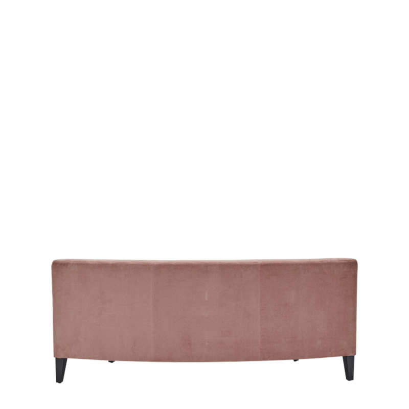 Infinito E Curved Sofa in Soft Pink