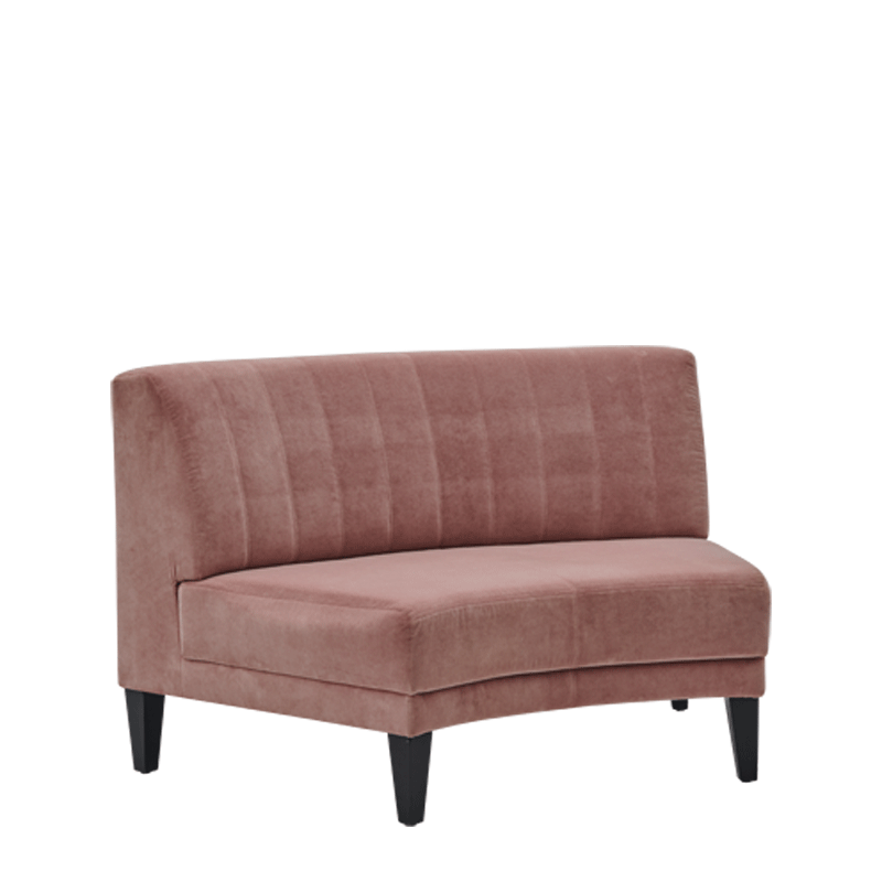 Infinito F Curved Sofa in Soft Pink